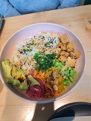 Poke bowl at Kind Kitchen in Porto
