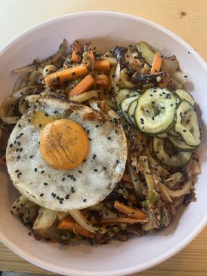 Yaki Udon (with fried ‘egg’)   at Kind Kitchen in Porto
