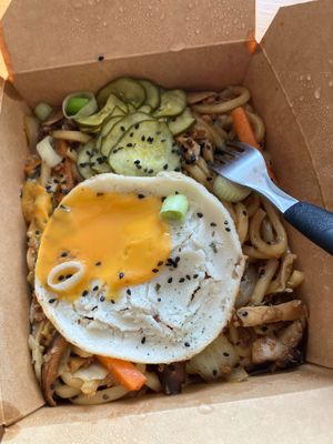 oily but tasty at Kind Kitchen in Porto