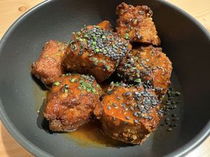 Fried tofu  at Kind Kitchen in Porto