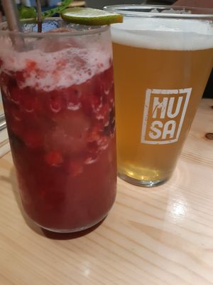 Pink mojito at Kind Kitchen in Porto