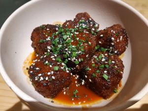 Korean tofu at Kind Kitchen in Porto