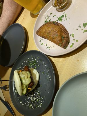  Empanada and bao bun  at Kind Kitchen in Porto
