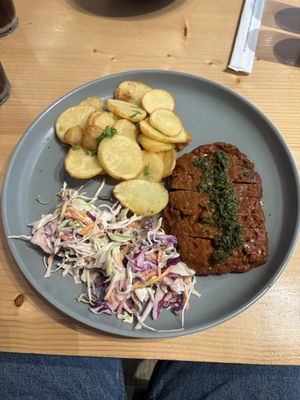 Seitan steak  at Kind Kitchen in Porto