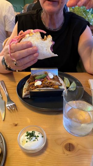 Mushroom taco starter is a meal.  at Kind Kitchen in Porto