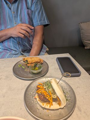 Bun and empanada. Great ! at Kind Kitchen in Porto