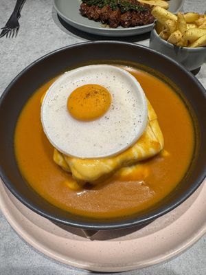 Francesinha  at Kind Kitchen in Porto
