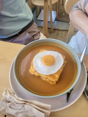 Franceshina is a must, so light and tasty  at Kind Kitchen in Porto