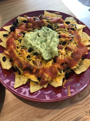 Loaded Nachos - the best! at Kind Kitchen in Porto