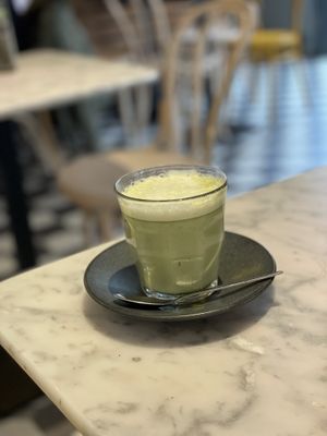 Vegan matcha latte - Crêpeaffaire, St Albans  at Crêpeaffaire in St Albans