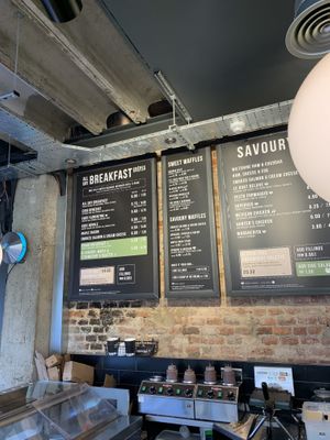 menu with vegan options in green at Crêpeaffaire in St Albans