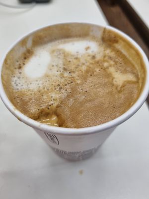 Soya flat white at LIS - Soho Coffee Co - T2 in Lisbon