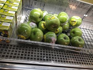 Fruit packed in plastic... at LIS - Soho Coffee Co - T2 in Lisbon