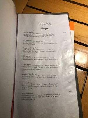 Menu Page 3
(I used Google Translate for the Albanian) at TeDuKtu in Tirana
