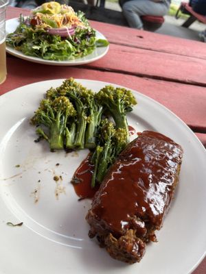 Lentil loaf with brocollini  at Falls City Pub in Ohiopyle
