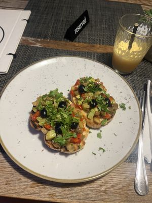 Vegan Bruschetta  at Pastabar in Budva