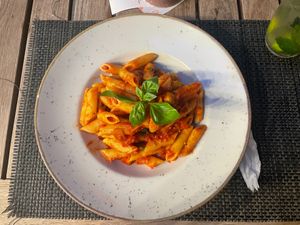 Vegan pasta at Pastabar in Budva