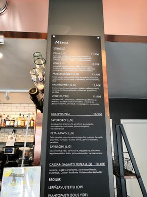 The vegan waffle is under "vohvelit" labelled "vege" at Cafe Prassen in Rauma