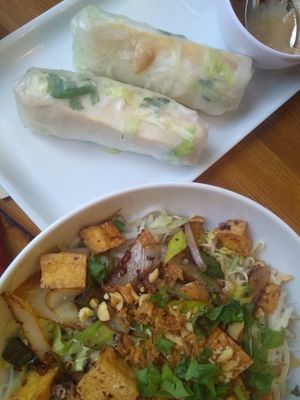 Rice rolls and noodles salad at VietCuisine City in Hannover