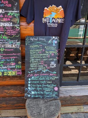 Clothing Menu (July 2021) at Lake Agnes Tea House in Lake Louise