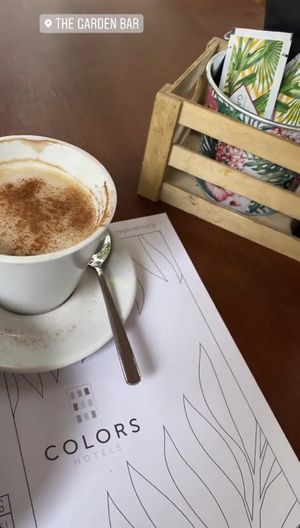 Vegan coffee  at The Garden Bar in Thessaloniki