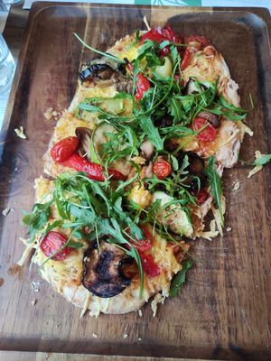 I love vegan (pizza) at The Garden Bar in Thessaloniki