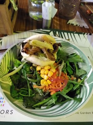 One vegan van I ate before taking the pic... at The Garden Bar in Thessaloniki