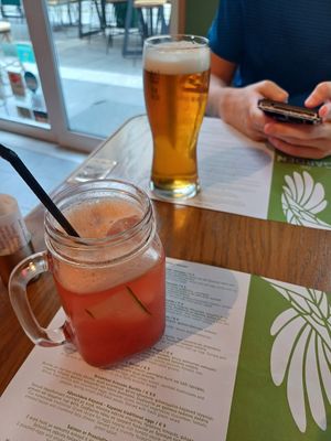 Strawberry cucumber lemonade at The Garden Bar in Thessaloniki