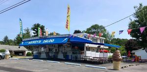 30+ flavors of vegan dairy-free almond milk soft serve and vegan fast food options!  at The Original Mickey's Igloo in Kingston