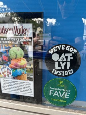 Oatly soft serve is the best!!!  at The Original Mickey's Igloo in Kingston