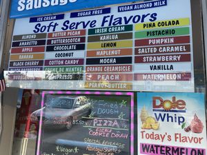 Vegan soft serve flavors at The Original Mickey's Igloo in Kingston
