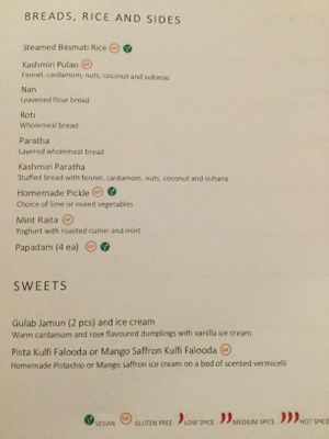 Takeaway menu at Masala Galley in Eaglehawk