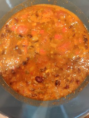 Lentil tomato soup at Foody lohas Cafe in Ulaanbaatar