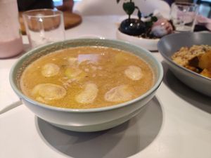 Dumpling milk soup at Foody lohas Cafe in Ulaanbaatar