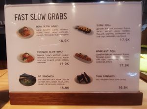 The menu at Foody lohas Cafe in Ulaanbaatar