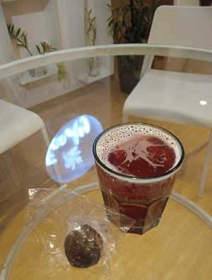 Barley ball, kombucha at Foody lohas Cafe in Ulaanbaatar