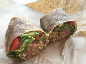 Felafel wrap at Foody lohas Cafe in Ulaanbaatar