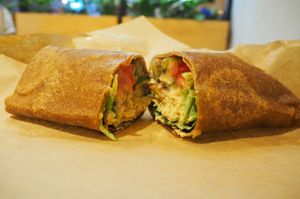 falafel humus wrap at Foody lohas Cafe in Ulaanbaatar