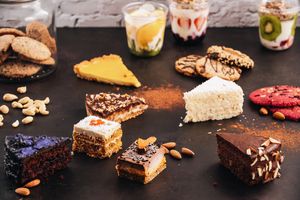 vegan, raw cakes at Foody lohas Cafe in Ulaanbaatar