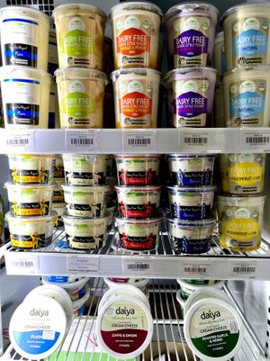 Soy based Yogurts and cream cheese  at Vegan District in Petaling Jaya
