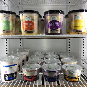 Kingland yogurts at Vegan District in Petaling Jaya