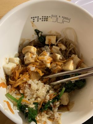 Soft tofu bibimap - took this after I’d started!! at The Cup Rice & Noodles in Montpellier