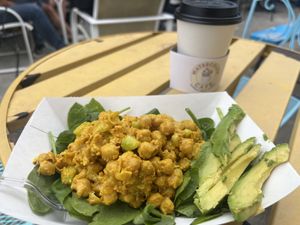 Curried chickpea   at Watercolor Cafe in Mackinac Island