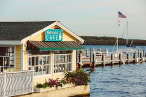 Waterfront location at Watercolor Cafe in Mackinac Island