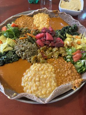 Veggie Combo Platterr  at Habesha Cafe in Seattle