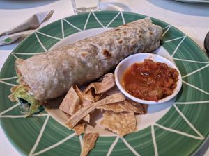 Bean burrito at Ima's Vegetarian Restaurant in Puerto Princesa