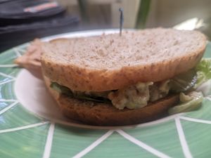 Eggplant mushroom sandwich at Ima's Vegetarian Restaurant in Puerto Princesa
