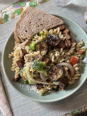 Vegetarian pasta  at Ima's Vegetarian Restaurant in Puerto Princesa