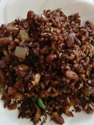 Jambalaya at Ima's Vegetarian Restaurant in Puerto Princesa