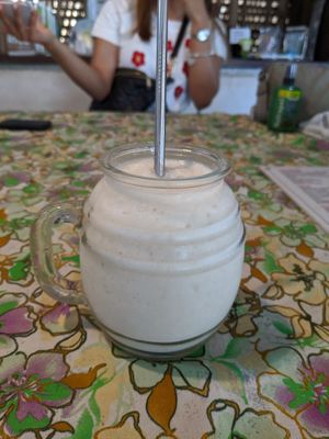 Soy buko shake at Ima's Vegetarian Restaurant in Puerto Princesa